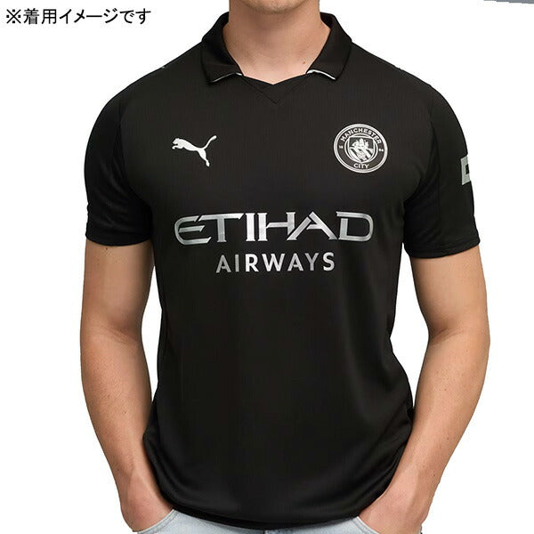 マンチェスターシティMCFC2025-26レプリカアウェイユニフォーム780350-02サッカー半袖プーマブラックプーマPUMA