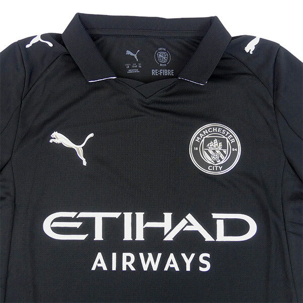 マンチェスターシティジュニアMCFC2025-26レプリカアウェイユニフォーム780353-02サッカー半袖プーマブラック子供用プーマPUMA