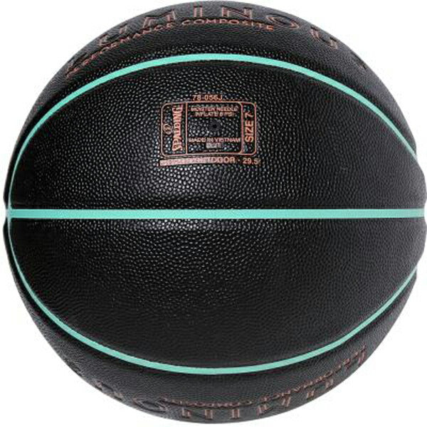 【ショップ限定エントリーでさらに+9倍】SPALDINGスポルディングバスケットボールルミナスコンポジットブラックサーモンミント7号球合成皮革78056J