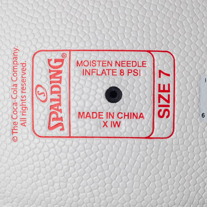 SPALDINGスポルディングバスケットボールコカ・コーラタイプホワイト合成皮革7号球78063Y
