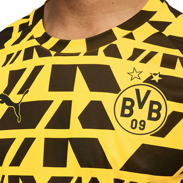 【ショップ限定エントリーでさらに+9倍】ボルシアドルトムントBVB2025-26プレマッチ半袖シャツ781685-01サッカーレプリカプラクティスシャツ半袖イエロープーマPUMA
