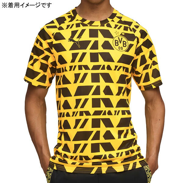 【ショップ限定エントリーでさらに+9倍】ボルシアドルトムントBVB2025-26プレマッチ半袖シャツ781685-01サッカーレプリカプラクティスシャツ半袖イエロープーマPUMA