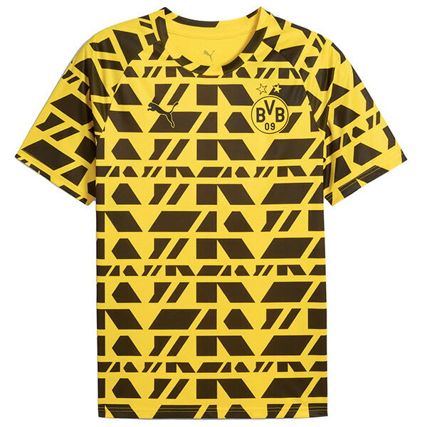 【ショップ限定エントリーでさらに+9倍】ボルシアドルトムントBVB2025-26プレマッチ半袖シャツ781685-01サッカーレプリカプラクティスシャツ半袖イエロープーマPUMA