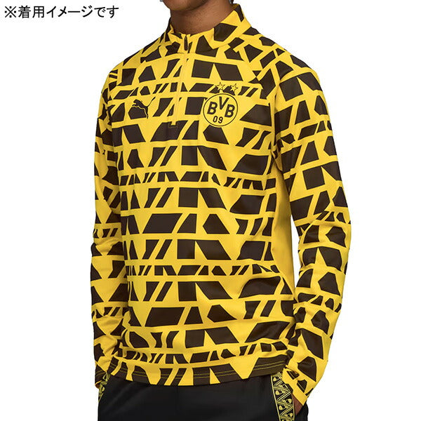 【ショップ限定エントリーでさらに+9倍】ボルシアドルトムント裏起毛BVB2025-26プレマッチクォータジップトップ781687-01サッカーレプリカトレーニングウェアイエロープーマPUMA