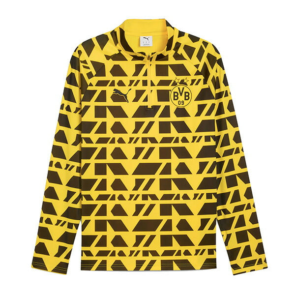 【ショップ限定エントリーでさらに+9倍】ボルシアドルトムント裏起毛BVB2025-26プレマッチクォータジップトップ781687-01サッカーレプリカトレーニングウェアイエロープーマPUMA