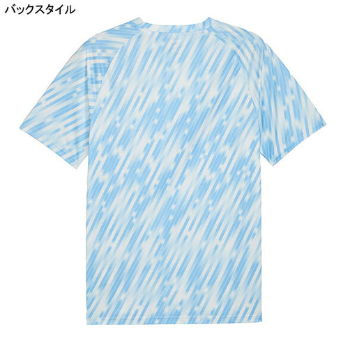 【ショップ限定エントリーでさらに+9倍】マンチェスターシティMCFC2025-26プレマッチ半袖シャツ782167-10サッカーレプリカプラクティスシャツシルバースカイプーマPUMA