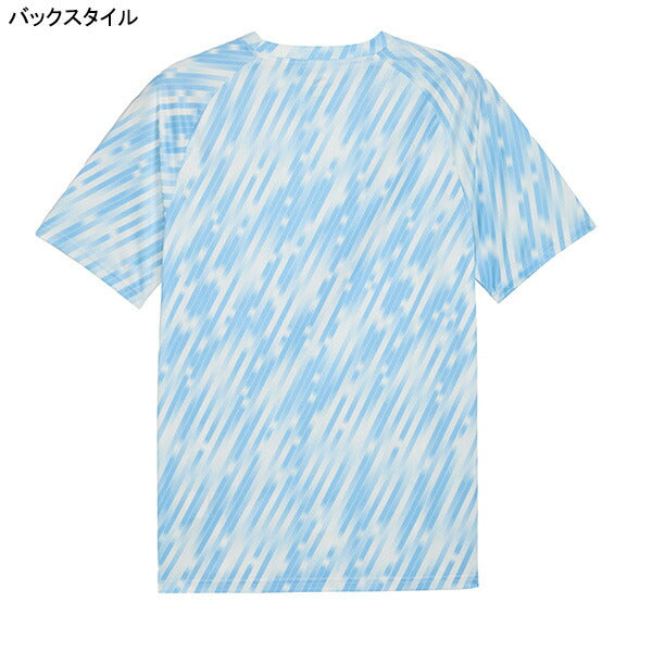 【ショップ限定エントリーでさらに+9倍】マンチェスターシティMCFC2025-26プレマッチ半袖シャツ782167-10サッカーレプリカプラクティスシャツシルバースカイプーマPUMA