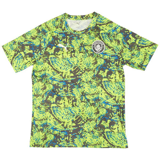 【ショップ限定エントリーでさらに+9倍】マンチェスターシティMCFC2025-26プレマッチ半袖シャツ782167-12サッカーレプリカプラクティスシャツプログリーンプーマPUMA