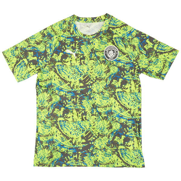 【ショップ限定エントリーでさらに+9倍】マンチェスターシティMCFC2025-26プレマッチ半袖シャツ782167-12サッカーレプリカプラクティスシャツプログリーンプーマPUMA