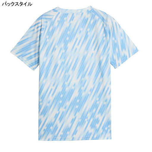 【ショップ限定エントリーでさらに+9倍】マンチェスターシティジュニアMCFC2025-26プレマッチ半袖シャツ782169-10サッカーレプリカプラクティスシャツシルバースカイ子供用プーマPUMA