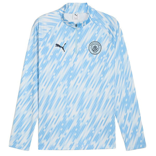 【ショップ限定エントリーでさらに+9倍】マンチェスターシティMCFC2025-26プレマッチクォータージップトップ782170-10サッカーレプリカトレーニングトップ長袖シルバースカイプーマPUMA