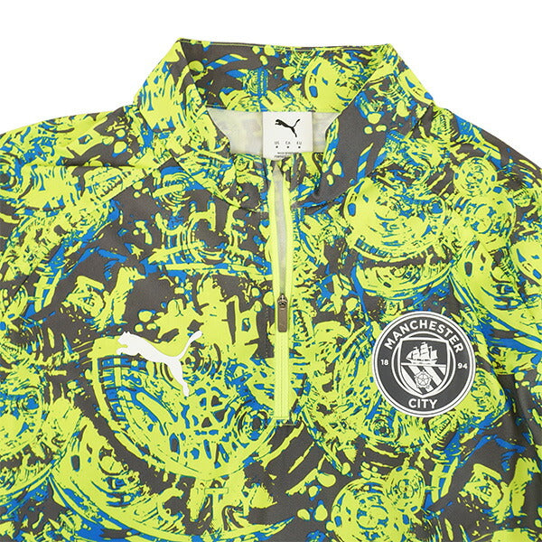【ショップ限定エントリーでさらに+9倍】マンチェスターシティMCFC2025-26プレマッチクォータージップトップ782170-12サッカーレプリカトレーニングトップ長袖プログリーンプーマPUMA