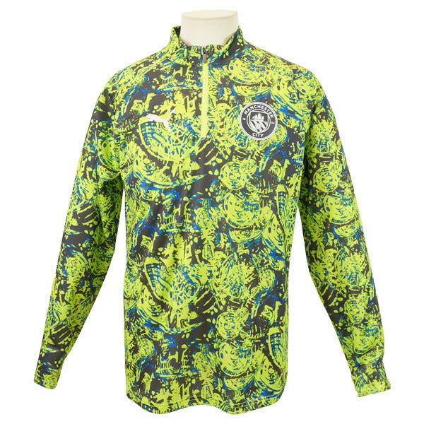 【ショップ限定エントリーでさらに+9倍】マンチェスターシティMCFC2025-26プレマッチクォータージップトップ782170-12サッカーレプリカトレーニングトップ長袖プログリーンプーマPUMA