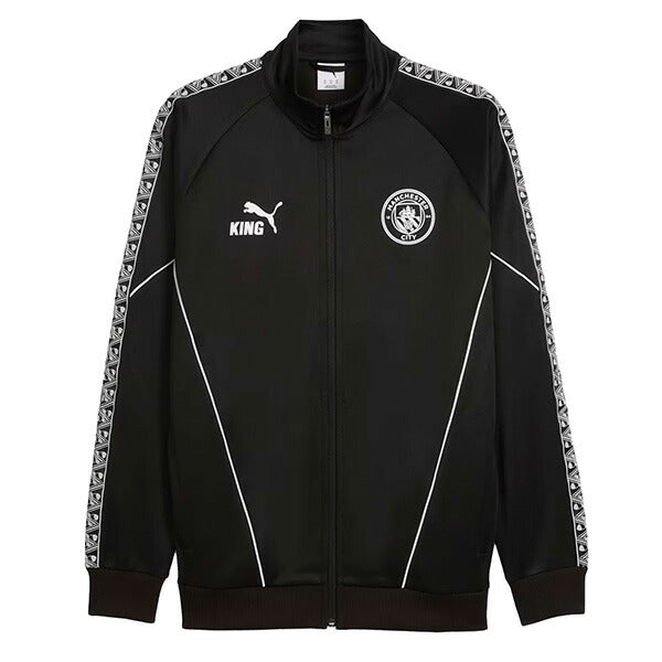 マンチェスターシティMCFC2025-26キングアンセムジャケット782173-02サッカーレプリカトラックジャケットブラックプーマPUMA