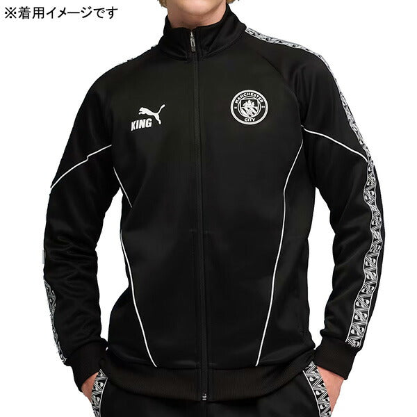 マンチェスターシティMCFC2025-26キングアンセムジャケット782173-02サッカーレプリカトラックジャケットブラックプーマPUMA