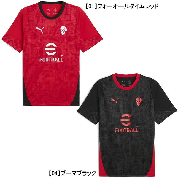 【エントリーでポイント10倍】ACミランACM2025-26トレーニング半袖シャツ782356サッカーレプリカプラシャツ半袖プーマPUMA