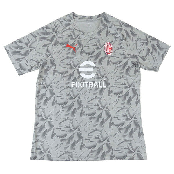 【ショップ限定エントリーでさらに+9倍】ACミランACM2025-26プレマッチ半袖シャツ782388-13サッカーレプリカプラクティスシャツグレープーマPUMA