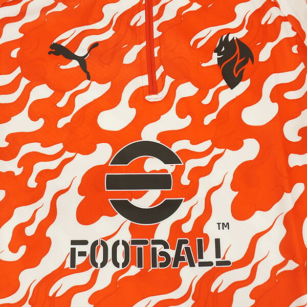 ACミランACM2025-26プレマッチクォータジップトップ782391-02サッカーレプリカトレーニングウェア長袖ホワイトレッドプーマPUMA