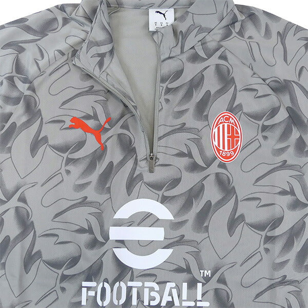 【ショップ限定エントリーでさらに+9倍】ACミランACM2025-26プレマッチクォータージップトップ782391-13サッカーレプリカトレーニングトップ長袖グレープーマPUMA