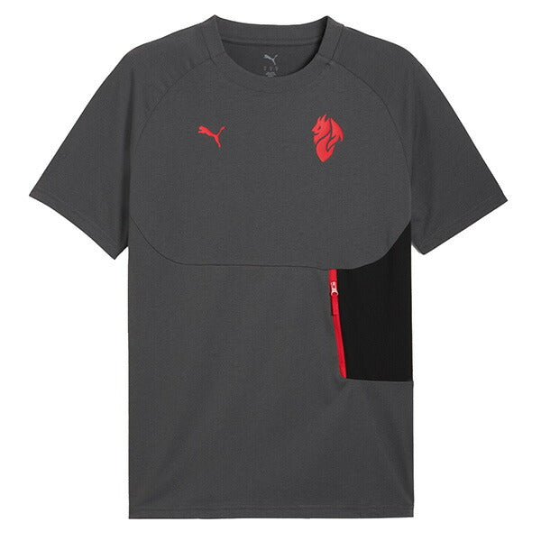 【ショップ限定エントリーでさらに+9倍】ACミランACM2025-26プーマテックポケット半袖Tシャツ782393-15サッカーカジュアルグレープーマPUMA