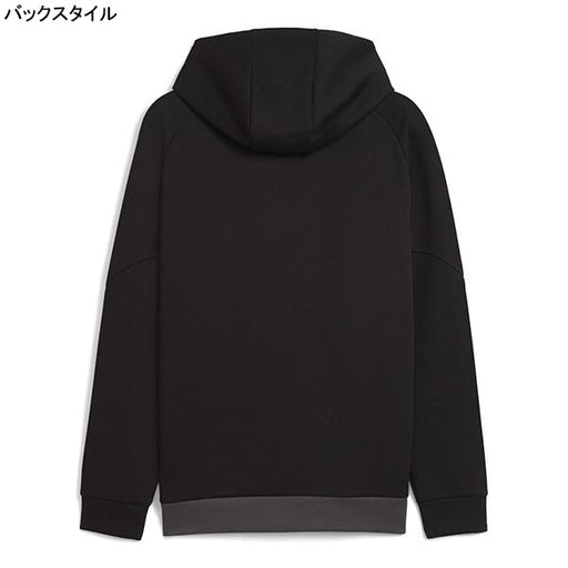 【ショップ限定エントリーでさらに+9倍】ACミランACM2025-26プーマテックフルジップフーディ裏起毛782394-04サッカースウェットブラックプーマPUMA