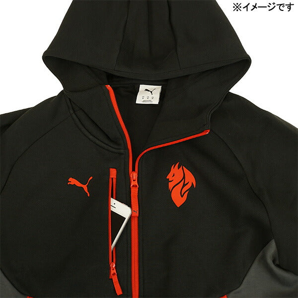 【ショップ限定エントリーでさらに+9倍】ACミランACM2025-26プーマテックフルジップフーディ裏起毛782394-04サッカースウェットブラックプーマPUMA