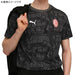 ACミランACM2025-26FTBLCULTUREAOP半袖Tシャツ782597-04サッカーカジュアルプーマブラック総柄プーマPUMA