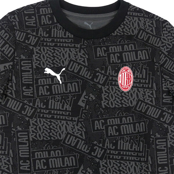 【ショップ限定エントリーでさらに+9倍】【ネコポス送料無料】ACミランジュニアACM2025-26FTBLCULTURETeeAOP782602-04サッカーカジュアルTシャツ総柄子供用ブラックプーマPUMA