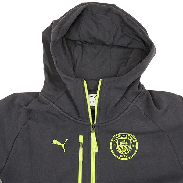 【ショップ限定エントリーでさらに+9倍】マンチェスターシティMCFC2025-26プーマテックフルジップフーディ裏起毛782656-18サッカースウェットジップパーカーグレープーマPUMA