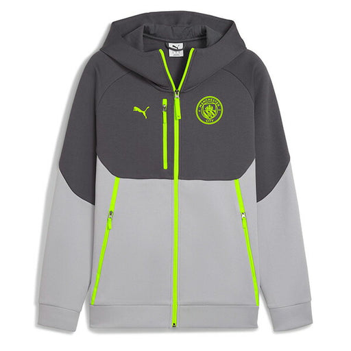 【ショップ限定エントリーでさらに+9倍】マンチェスターシティMCFC2025-26プーマテックフルジップフーディ裏起毛782656-18サッカースウェットジップパーカーグレープーマPUMA