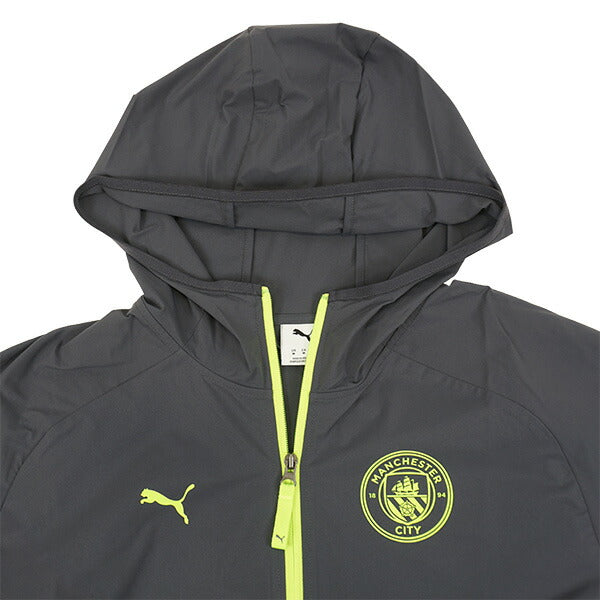 【ショップ限定エントリーでさらに+9倍】マンチェスターシティMCFCプーマテックウーブンジャケット782669-18サッカーレプリカウインドブレーカーグレープーマPUMA