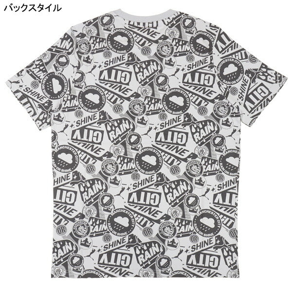 【ショップ限定エントリーでさらに+9倍】マンチェスターシティMCFC2025-26FTBLCULTURETeeAOP782672-25サッカーカジュアルTシャツ総柄グレーフォグプーマPUMA