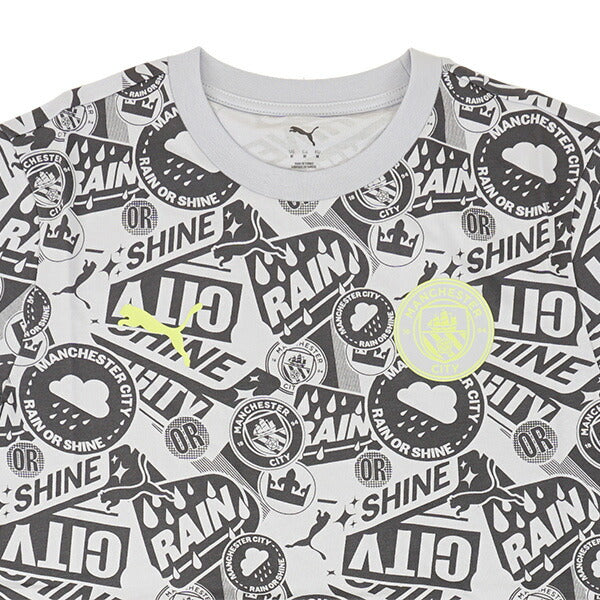 【ショップ限定エントリーでさらに+9倍】マンチェスターシティMCFC2025-26FTBLCULTURETeeAOP782672-25サッカーカジュアルTシャツ総柄グレーフォグプーマPUMA