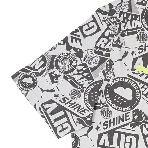 【ショップ限定エントリーでさらに+9倍】マンチェスターシティMCFC2025-26FTBLCULTURETeeAOP782672-25サッカーカジュアルTシャツ総柄グレーフォグプーマPUMA