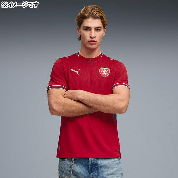 チェコ代表FACR2026レプリカホームユニフォーム783252-01サッカーレッド半袖プーマPUMA