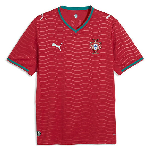 ポルトガル代表FPF2026レプリカホームユニフォーム783278-01サッカーレッド半袖プーマPUMA