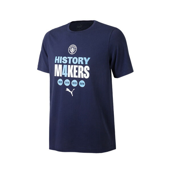 マンチェスターシティ2023-24PREMIERELeagueWinnerTee783466-06サッカー優勝記念Tシャツ半袖ネイビープーマPUMA