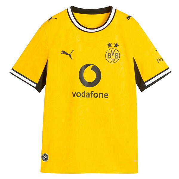 ドルトムントジュニアBVB2026レプリカホームユニフォーム半袖784091-01サッカーファスターイエロー子供用プーマPUMA