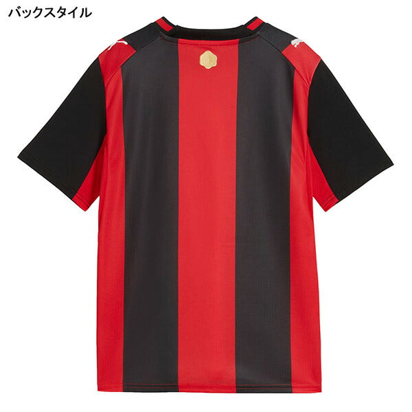 ACミランジュニアACM2026-07レプリカホームユニフォーム半袖784124-01サッカーブラックレッド子供用プーマPUMA