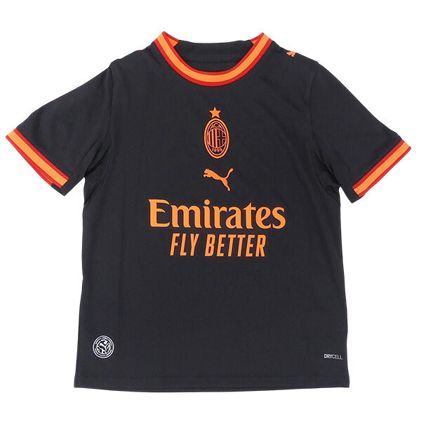 ACミランジュニアACM2026-27レプリカ3rdユニフォーム半袖784140-03サッカーグレー子供用プーマPUMA