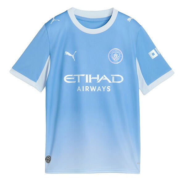 マンチェスターシティジュニアMCFC2026-07レプリカホームユニフォーム半袖784329-01サッカーチームライトブルー子供用プーマPUMA