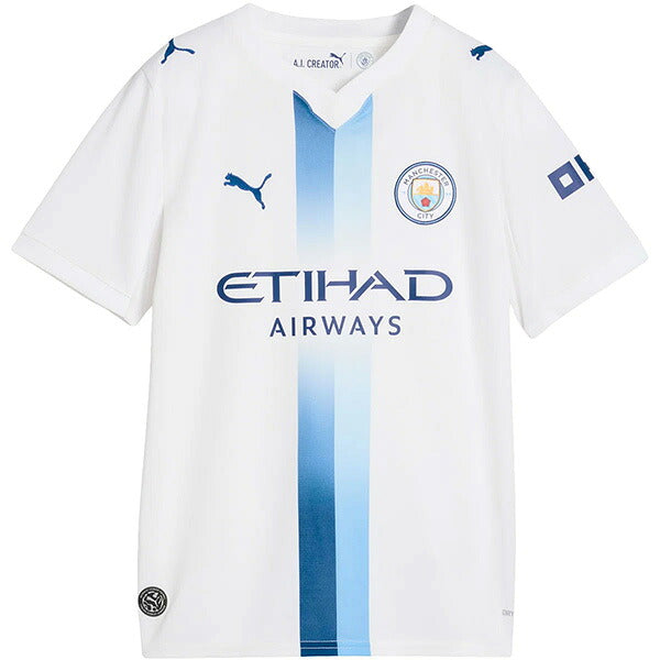 マンチェスターシティジュニアMCFC2026-27レプリカ3rdユニフォーム半袖784355-06サッカーホワイト子供用プーマPUMA