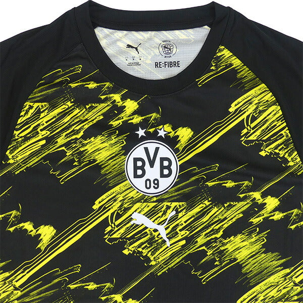 ボルシアドルトムントBVBPMSSシャツ784517-01サッカーレプリカプラクティスシャツブラックプーマPUMA