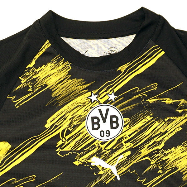 ボルシアドルトムントジュニアBVBPMシャツ784585-01サッカーレプリカプラクティスシャツブラック子供用プーマPUMA
