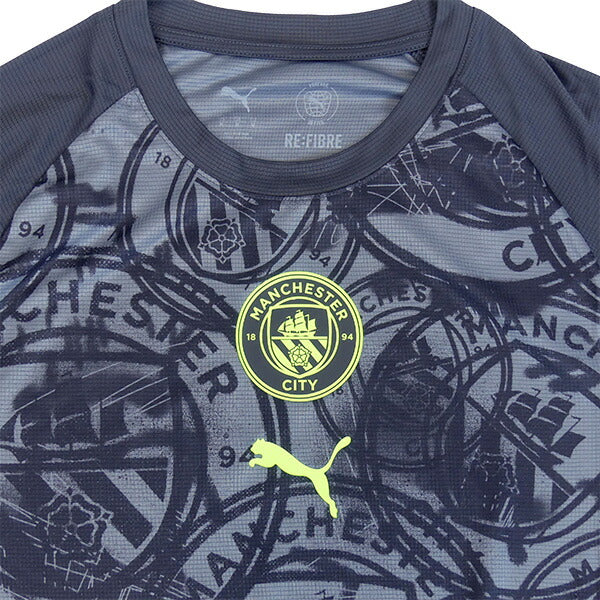 マンチェスターシティMCFCPMSSシャツ785778-05サッカーレプリカプラクティスシャツネイビープーマPUMA