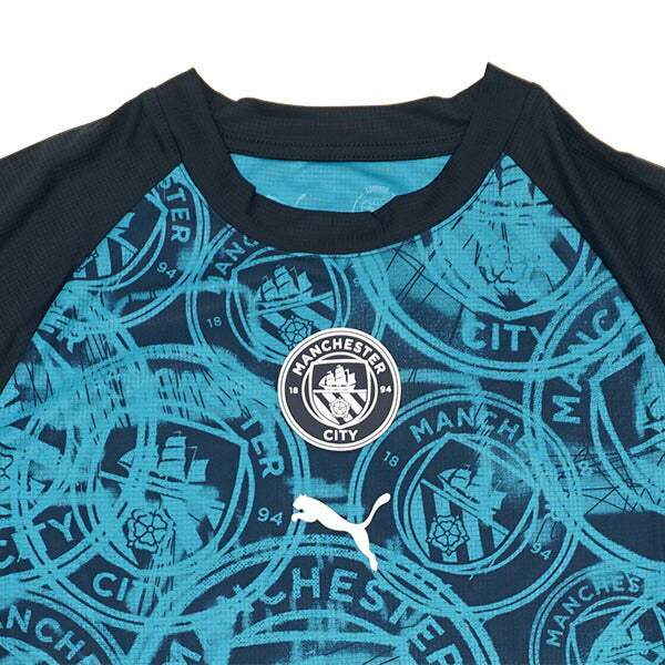マンチェスターシティジュニアMCFCPMシャツ785780サッカーレプリカプラクティスシャツ子供用プーマPUMA
