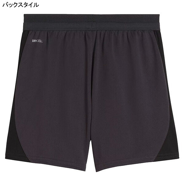 ACミランジュニアACMトレーニングショーツWポケット786655-20サッカーレプリカプラクティスパンツダークグレー子供用プーマPUMA