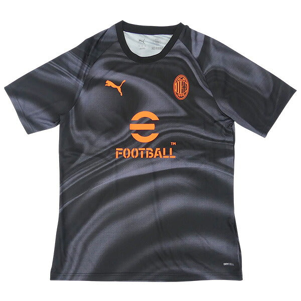 ACミランACM2026-27プレマッチ半袖シャツ786675-13サッカーレプリカプラシャツグレープーマPUMA