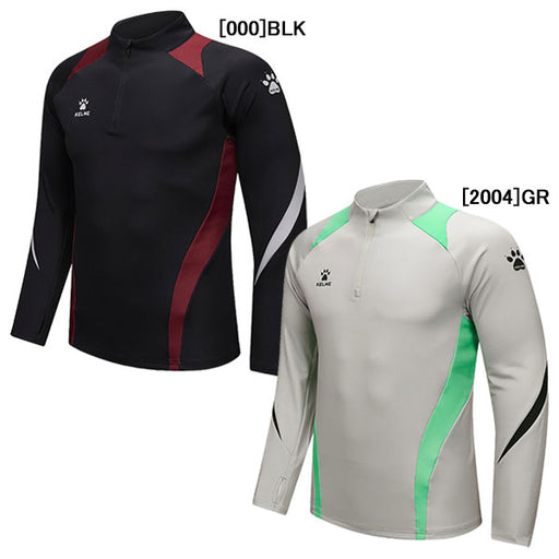 【送料無料】ケルメKELMEハーフジップトレーニングトップ841TT1044サッカーフットサルミニ裏毛ピステ長袖トレーニングウェア防寒メンズ