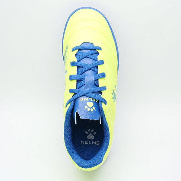 【ショップ限定エントリーでさらに+9倍】INSTINCTTFJRケルメKELME873701-986ネオンイエロー×ブルージュニアサッカートレーニングシューズ
